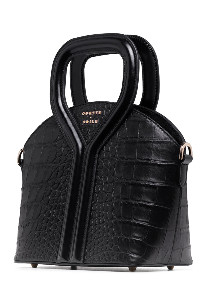 Black Croco Signature Bag