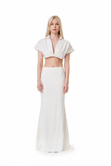 Odile Sateen Dress - Pumice Stone